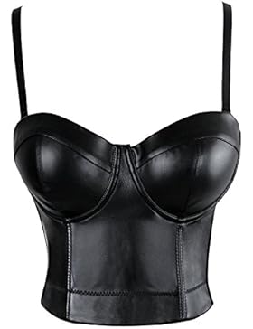 Charmian - Damen Bustier aus Kunstleder - Biker-Look - Verführerisch