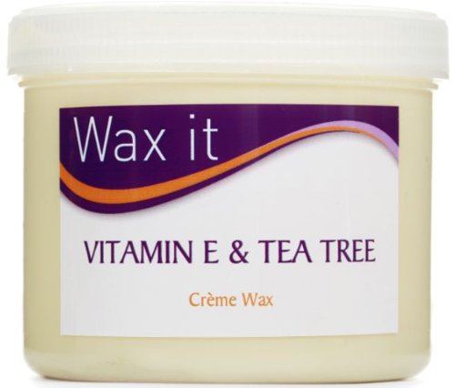 Wax It Crème Wax with Vitamin E and Tea Tree Contains Anti-Bacterial Properties 450g