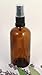 100ml AMBER GLASS Bottle (Pack of 2) with Black ATOMISER Spray. Essential Oil / Aromatherapy Use.