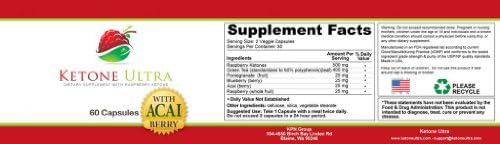 Ketone Ultra Weight Loss Capsules - with Acai, Blueberry, Green Tea &amp; Pomegranate