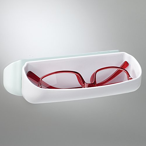 Interdesign 13330EU Affixx Brillen-Ablage für den Waschtisch, weiß - 2