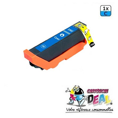 Compatible EPSON 33XL cartouche cyan T3362 pour Epson Expression Premium XP-530, XP-540, XP-630, XP-635, XP-640, XP-645, XP-830, XP-900 Cartouche Deal®