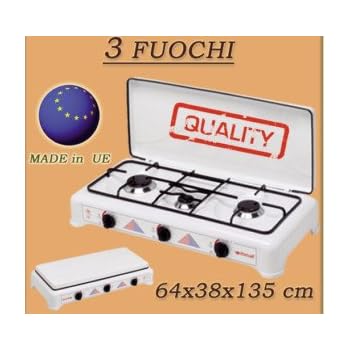 Fornello A 2 Fuochi A Gas Bianco - Alta Qualità Con Fiamma Regolabile Per Cucina - Foto 4