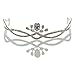 Produktbild Shmily Hochzeit Strass Diadem Tiara Haarreif Haarschmuck Brautschmuck + Ohrringe Silber neu DH1020