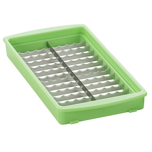 Genius Nicer Dicer Fusion Julietti | 19 Teile | Alles-Schneider | Reiben | Julienne + Spiralen | Hobeln | Würfeln | Schneid-Gerät | TV-NEU Farbe Neon-Grün-Orange - 5