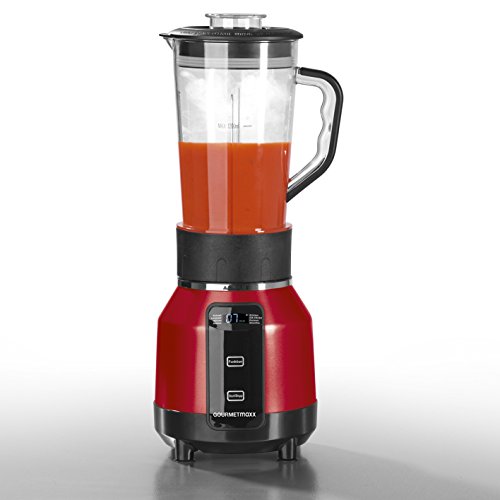 GOURMETmaxx Nutrition Mixer mit Heiz- und Kühl-Funktion 12-tlg. 1200W mit Rezeptheft ( Multifunktionale Küchenmaschine zum Hacken, Zerkleinern, Pürieren, Mahlen, Mixen, Mischen Erhitzen und Aufbewahren ) (Rot) - 2