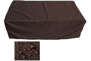 Holi Europe Premium Abdeckung für rechteckigen Esstisch, Gartentisch, für den Gebrauch im Freien, hochqualitative Schutzhülle für Gartenmöbel L 200cm x P 100cm x A 75cm braun