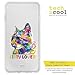 Produktbild Funnytech Motorola Moto G5S Plus Hülle SchutzHülle Soft TPU Silikon Transparent für Motorola Moto G5S Plus l Case, Cover, Handy, High Definition Druck [Kitty Lover Low Poly transparente]