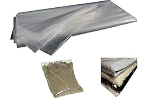 HOME PRO Buste Plastica per Maglioni Maglia Camicie T-Shirt Indumenti Trasparente Protezione Antipolvere Riutilizzabile 35x50 cm Nylon PLT 100 Pezzi