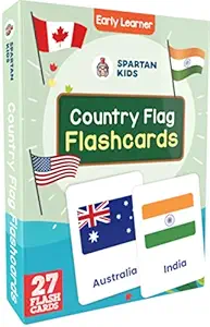 Country Flags Flash Cards | 27 Early Learning Flash Cards for Kids