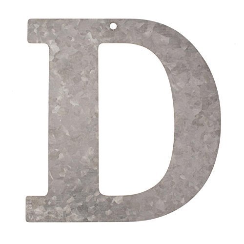 Metall Buchstabe D, verzinkt Höhe 12 cm Alphabet - Initialien