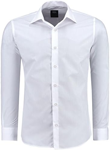 JEEL Long Sleve Basic Business Suit Wedding Casual Slim Fit, white 2XL