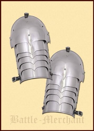 Schulterplatten, Pair, 7-Piece Set Made from 1.6 MM Steel Medieval Schaukampf-Painted