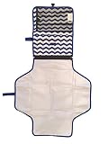 Wickelset für Unterwegs und Reisen 2tlg. ❤ Wickelunterlage mit Organizer-Taschen ❤ zippbare, wasserdichte Wickelauflage ❤ inkl. praktischer Halterung für Kinderwagen - 3