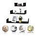 Songmics LWS66B Set of 3 Floating Shelves with Retro Design Display Shelf Black 23.6/17.8/11.8 inch