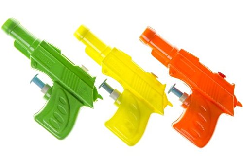 Partynelly® 10x Wasserpistole | WATERGUN | 9 cm | 10er Set | Mitgebsel | Poolparty | Spritzpistole | Jungenparty