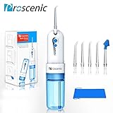 Proscenic Jet Dentaire Hydropulseur Irrigateur, Portable sans Fil avec 4 Mode,Voyage Rétractable