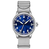 Fliegeruhr Basis Augsburg blaue Stunde 42 von Laco – Made in Germany – 42mm Ø hochwertige Automatikuhr – Einzigartige Qualität. Herausragende Verarbeitung – Wasserdicht im zeitlosem Design – seit 1925