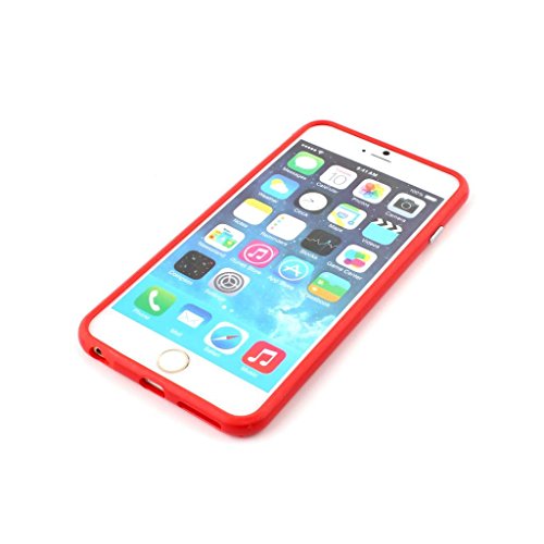Champion Quality Iphone 6/6s plus (5.5 inch) Silicon Bumper Red by G4GADGET®