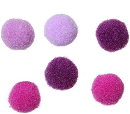 Sadingo Pom Pons, Bobble – Pack of 200 – 10 mm – Assorted Colours Purple Shades