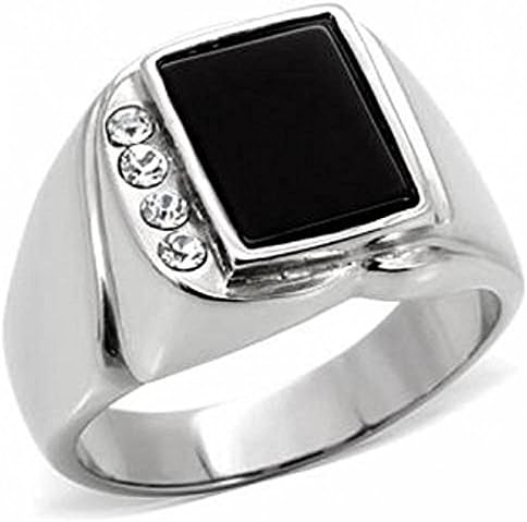ISADY - Jerry - Men's Ring - stainless steel - Cubic Zirconia - Agate