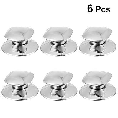 BESTONZON 6 PCS Forme Carrée En Acier Inoxydable Pot Bouton Cuisine De Rechange Casserole Poignée Couvercle Poignée Tenant Bouton