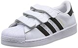 Sohle: Gummi. adidas Superstar Foundation Unisex-Kinder Sneakers, Weiß (Foundatio Ftwwht/Cbl), EU 30