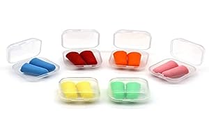 NEUSID Tapones para Los Oídos para Dormir, Tapones Oídos de Espuma 6 Colores Tapones Oidos de Proteccion Auditiva para Dormir Estudiar Trabajo Ruido Reducción de Ruido, 6 Pares