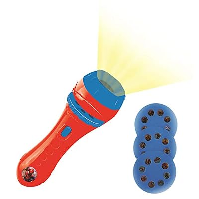 Lexibook, Lampe Torche et projecteur Spider-Man avec 3 disques, 24 Images, créez vos propres histoires, LTC050SP