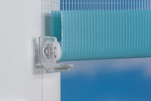 K-home Klemmfix Doppelrollo Rota ohne Bohren Design Streifen Taupe, 50 x 130 (B x L) - 6