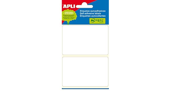 White Apli 53x82mm Mini Label Pack Of 12 Labels Index Dividers Stamps Stationery Office Supplies