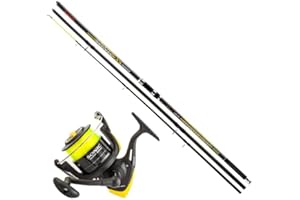 MAVE Trabucco Kit Pesca Surfcasting, Canna Trabucco Sonic XS Starter Surf 3 Pezzi 4.20m 200g + Mulinello Sonic 8000