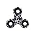 Produktbild MetroLager Finger Spinner, Fidget Spielzeug Hand Spinner Toy,Ablenkung Plastik aus Teilcarbon mit Drei / Trio Kugellager Perfekt für ADS, ADHS, Angstzustände und Autismus Erwachsene Kinder Fussball Weiss