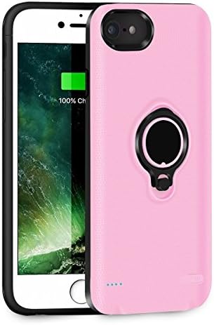 Loacy iPhone 6 plus/6s plus Battery Charger Case, 3700mAh Ultra Slim Rechargeable External Charger Case Portable Charging Case with Kickstand For iPhone 6 plus/6s plus/7 plus/8 plus 5.5"(Pink)