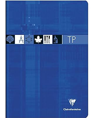 ClaireFontaine - Réf 3167C - Cahier Travaux Pratiques Piqué A4 80 Pages Grands Carreaux 90 g et Uni 125 g- Coloris Aléatoire