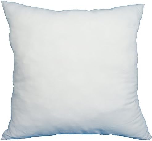 Cosette Square White Cotton Throw Pillow Insert, 18"x 18"