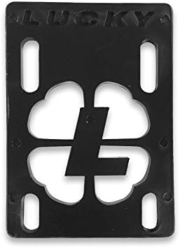 Lucky Black 1/8 Risers Single Skateboarding Risers Pads by Lucky Bearings