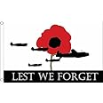 Lest we Forget (RAF) Flag 5ft x 3ft