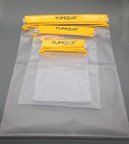 YUMQUA Clear Waterproof bags, Water Tight Cases Pouch Dry Bags For Camera iPad Mobile Phone Maps Pouch Kayak Military Boating Document Holder