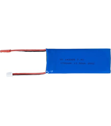 Batterie Lipo 7.4V 1250mAh 25C – 4 Connecteurs PH2.0/JST/SM-2P/MX2.0 – Chargeur USB Inclus – Pour RC Crawler Et Voitures