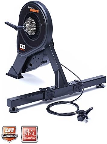 JetBlack Whisper Drive Plus + WoT Trainer / Wheel Off Indoor Cycling Cycle Bicycle Training Fitness Home Bike Gym Biking Train Mountain MTB Road Tyre Turbo Accessories Exercise Folding Fold Steel Frame Free Phone App Spinning Spin Cardio Workout