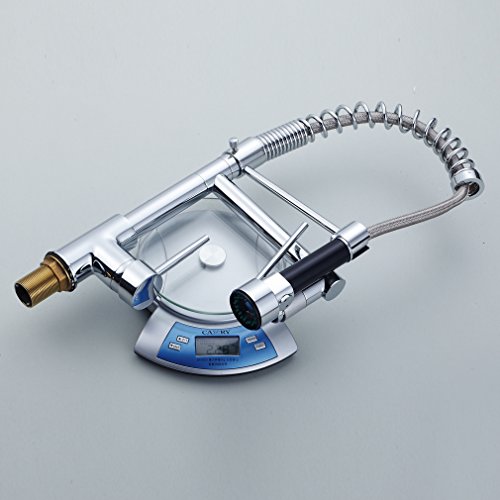 Auralum® Spültischarmatur Küche Wasserhahn Einhandmischer Mischbatterie Küchenarmatur zwei Wasserauflaufe - 5