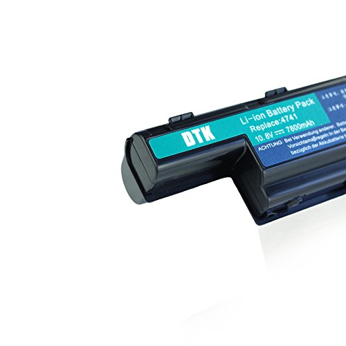 DTK® Ultra Hochleistung Notebook Laptop Batterie Li-ion Akku für Acer Aspire 4250, 4253, 4551, 4552, 4738, 4741, 4750, 4752,4771, 5251, 5253,5336, 5551, 5552, 5560, 5733, 5741, 5742, 5750,5755,5736,7741, 7551, 7552,7750, 7560, AS5741 Series, Travelmate 4740,4750,5335,5542,5735,5740,5742,5760,7740,7750 Fits P/N: AS10D,AS10D31.AS10D41,AS10D51,AS10D61,AS10D71,AS10D73,AS10D75 [Li-ion, 10.8V 6600MAH/9-cell] - 5