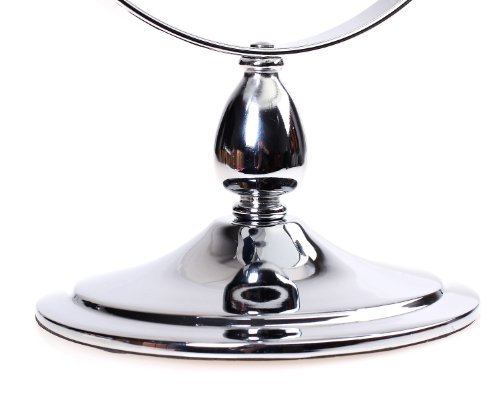 HIMRY Standspiegel 10x Vergrößerung, 8 inch, Kosmetikspiegel 360° drehbar. Verchromten Schminkspiegel Rasierspiegel Badzimmerspiegel, Zweiseitig: Normal+ 10fach Vergrößerung, KXD3116-10x - 7