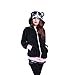 Produktbild BRLMALL Unisex Cosplay Black Cat Costumes Plush Animal Pajamas Onesie Hoodie Sweater Jacket