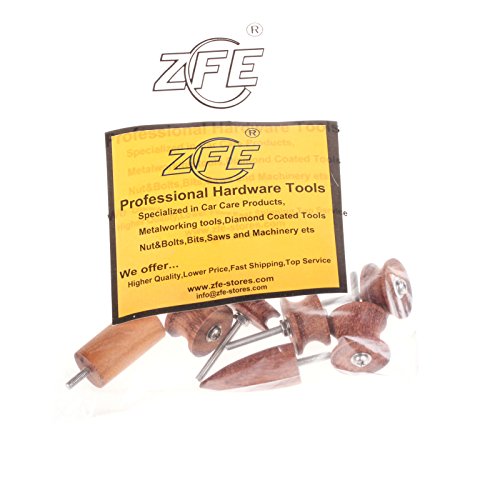 ZFE A Set Skirt Chaser Leather Burnisher Kits Cocobolo Leather Tool Pack Of 7Pcs - 5