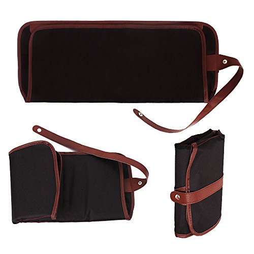 NIUTOP Canvas pencil wrap  sostenedor del l  piz 72 color l  pices caso rollo multiusos bolsa de arte de la oficina de la escuela  72- Negro 