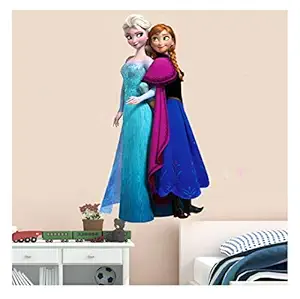 Wallgenics 3D Frozen Girl Wall Poster, Wallpaper, Wall Sticker Home Decor Stickers for Bedroom, Living Room, Hall, Kids Room, Play Room, Vinyl, Multicolour, Pack of 1