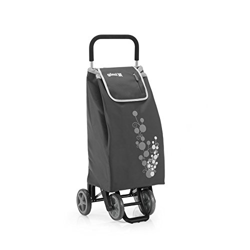 Grey Trolley Wheeled Shopping Bag Trolley for pushing and pulling 4 wheel System Waterproof