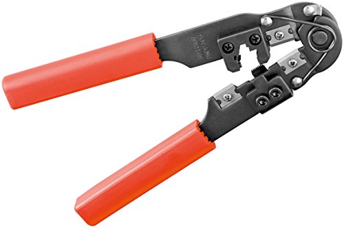 Fixpoint WZ CRIMP 06 Crimpzange für Modularstecker inkl. Kabelschneider und Abisolierer rot
